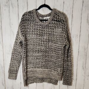 🎅Blu Pepper Women's Textured Gray Crewneck Sweater Medium